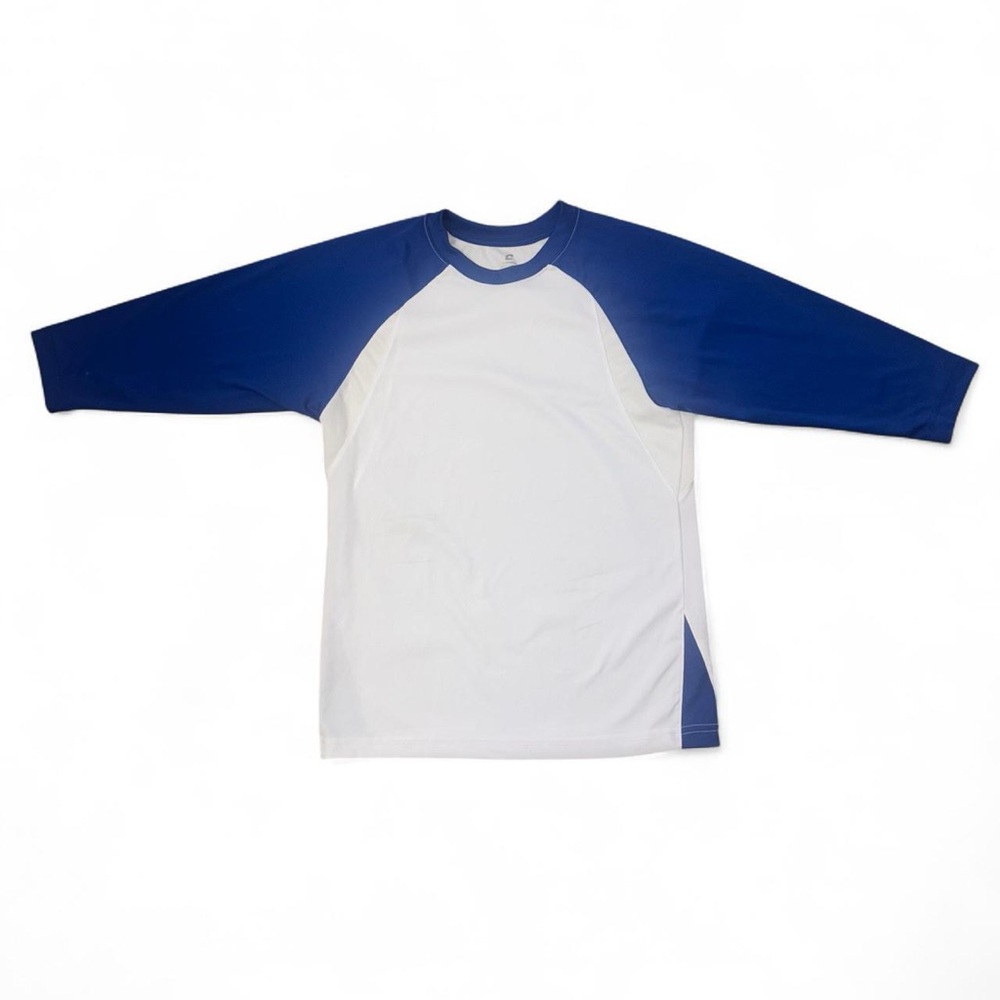 Cobalt & White Raglan T-Shirt —